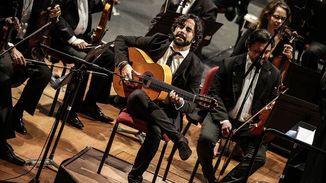 Casares, en concierto, con la Orquesta Sinfónica Brasileña en 2019.